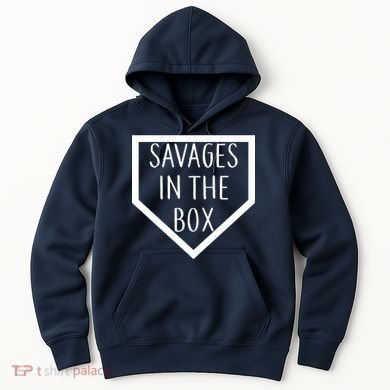 Baseball Savages In The Box Home Plate Hoodie