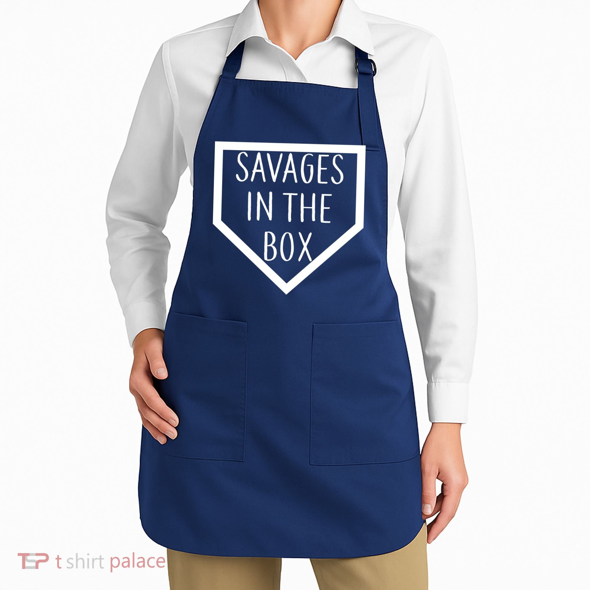 Baseball Savages In The Box Home Plate Apron