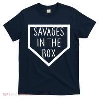 Baseball Savages In The Box Home Plate T-Shirt thumb 0