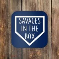 Baseball Savages In The Box Home Plate Coaster thumb 0