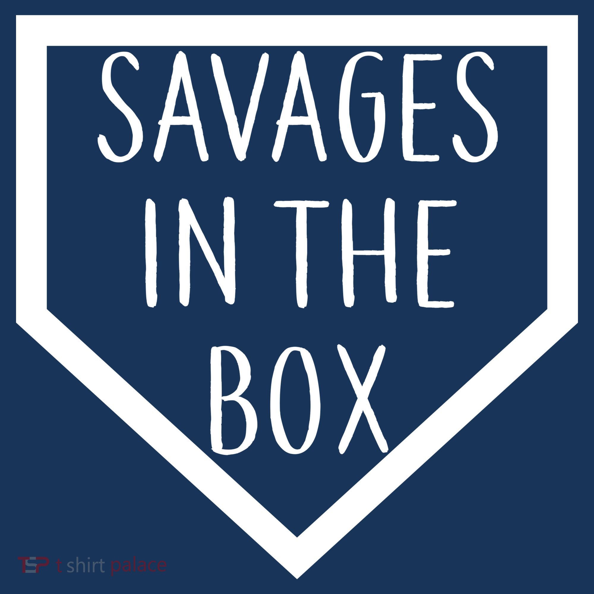 Baseball Savages In The Box Home Plate Coaster
