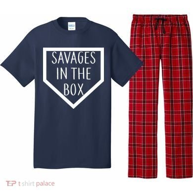 Baseball Savages In The Box Home Plate Pajama Set