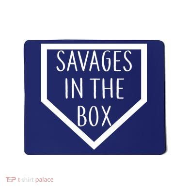 Baseball Savages In The Box Home Plate Mousepad