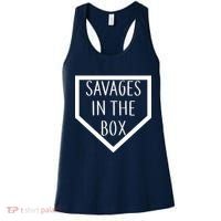 Baseball Savages In The Box Home Plate Women's Tank Top thumb 0