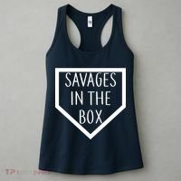 Baseball Savages In The Box Home Plate Women's Tank Top thumb 3