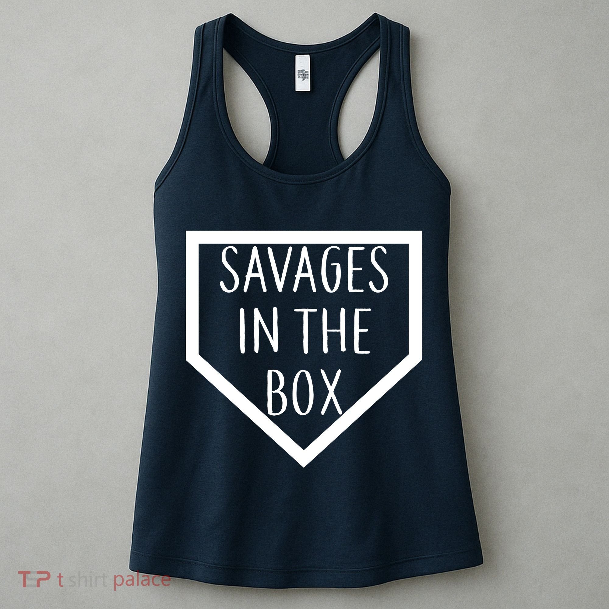 Baseball Savages In The Box Home Plate Women's Tank Top
