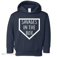 Baseball Savages In The Box Home Plate Toddler Hoodie thumb 0
