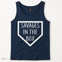 Baseball Savages In The Box Home Plate Tank Top thumb 2