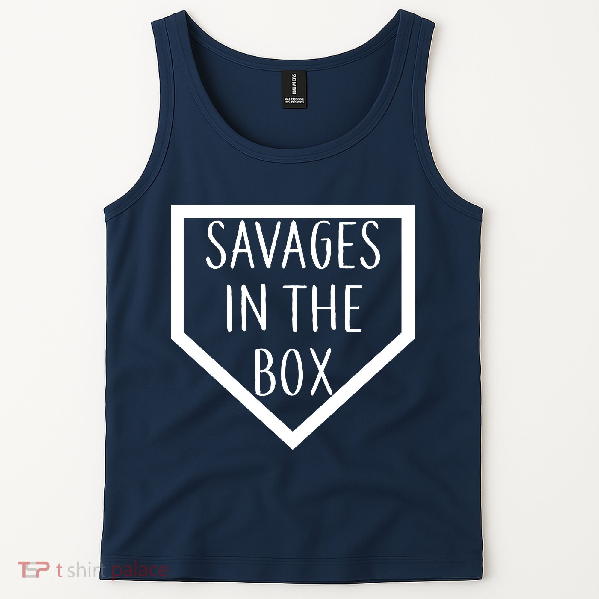Baseball Savages In The Box Home Plate Tank Top
