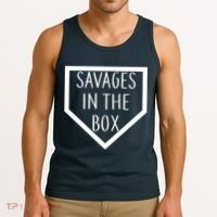 Baseball Savages In The Box Home Plate Tank Top thumb 3