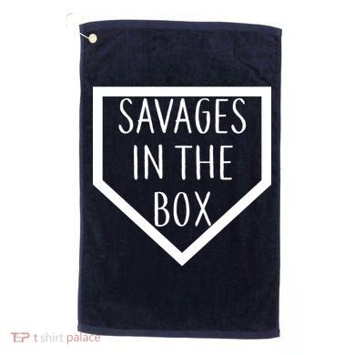 Baseball Savages In The Box Home Plate Golf Towel