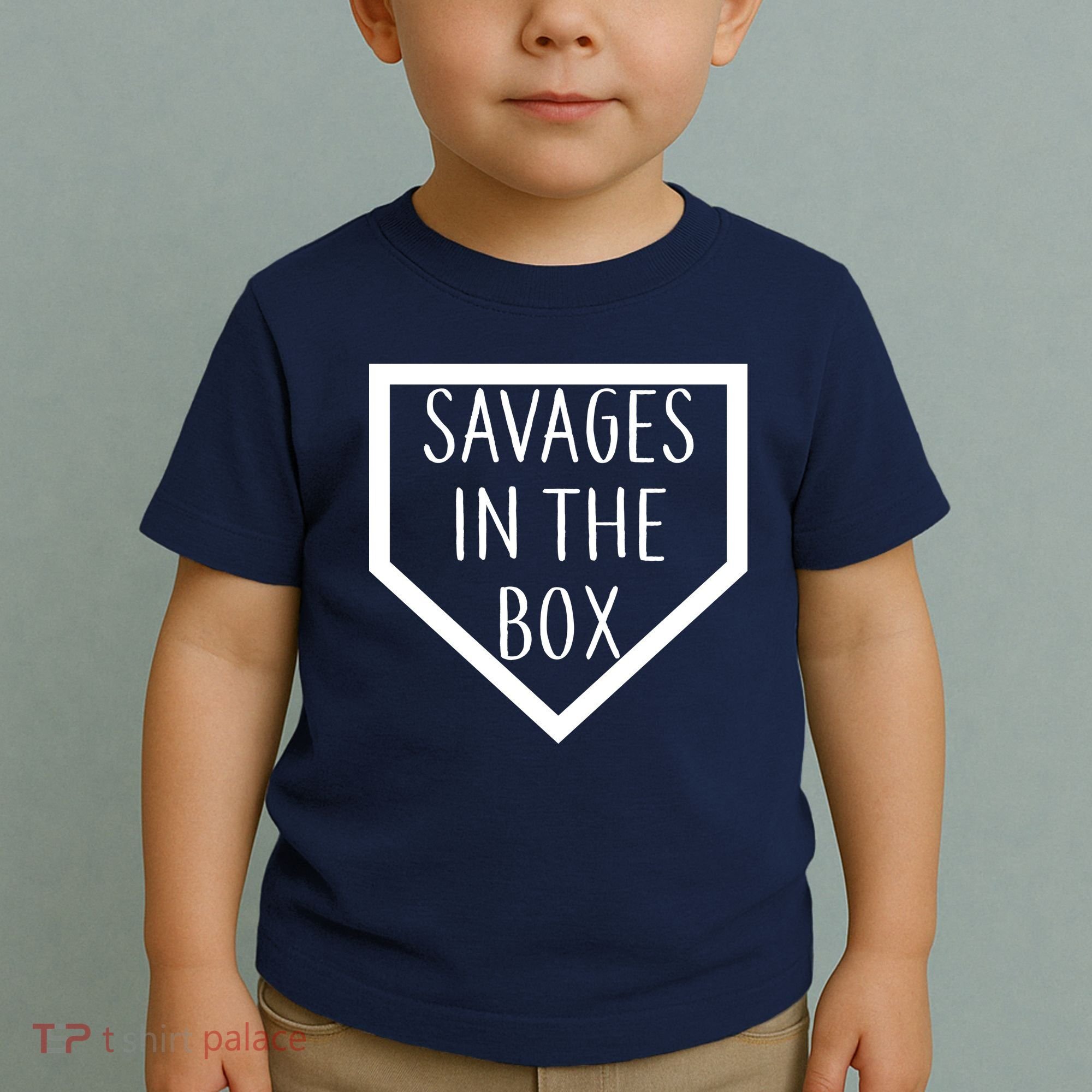 Baseball Savages In The Box Home Plate Toddler T-Shirt