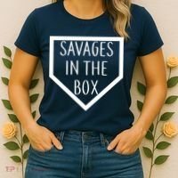 Baseball Savages In The Box Home Plate Women's T-Shirt thumb 2