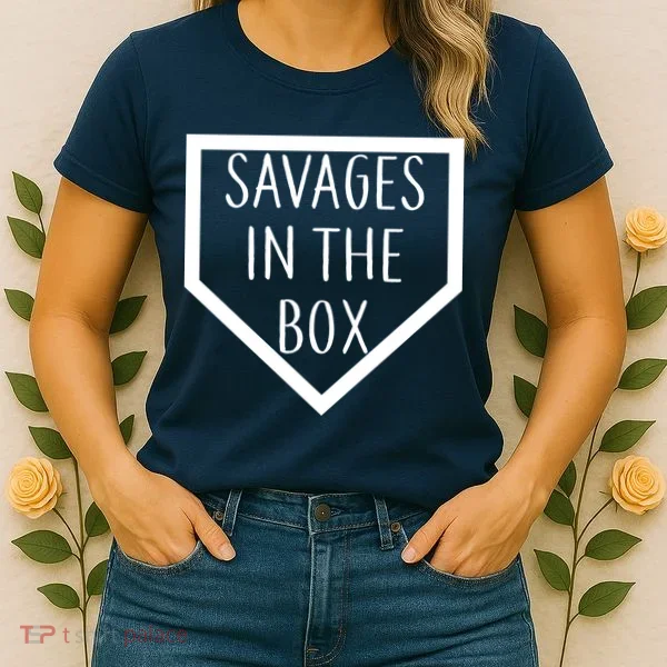 Baseball Savages In The Box Home Plate Women's T-Shirt