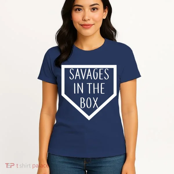 Baseball Savages In The Box Home Plate Women's T-Shirt