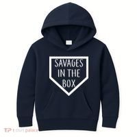 Baseball Savages In The Box Home Plate Kids Hoodie thumb 0