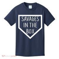 Baseball Savages In The Box Home Plate Kids T-Shirt thumb 0