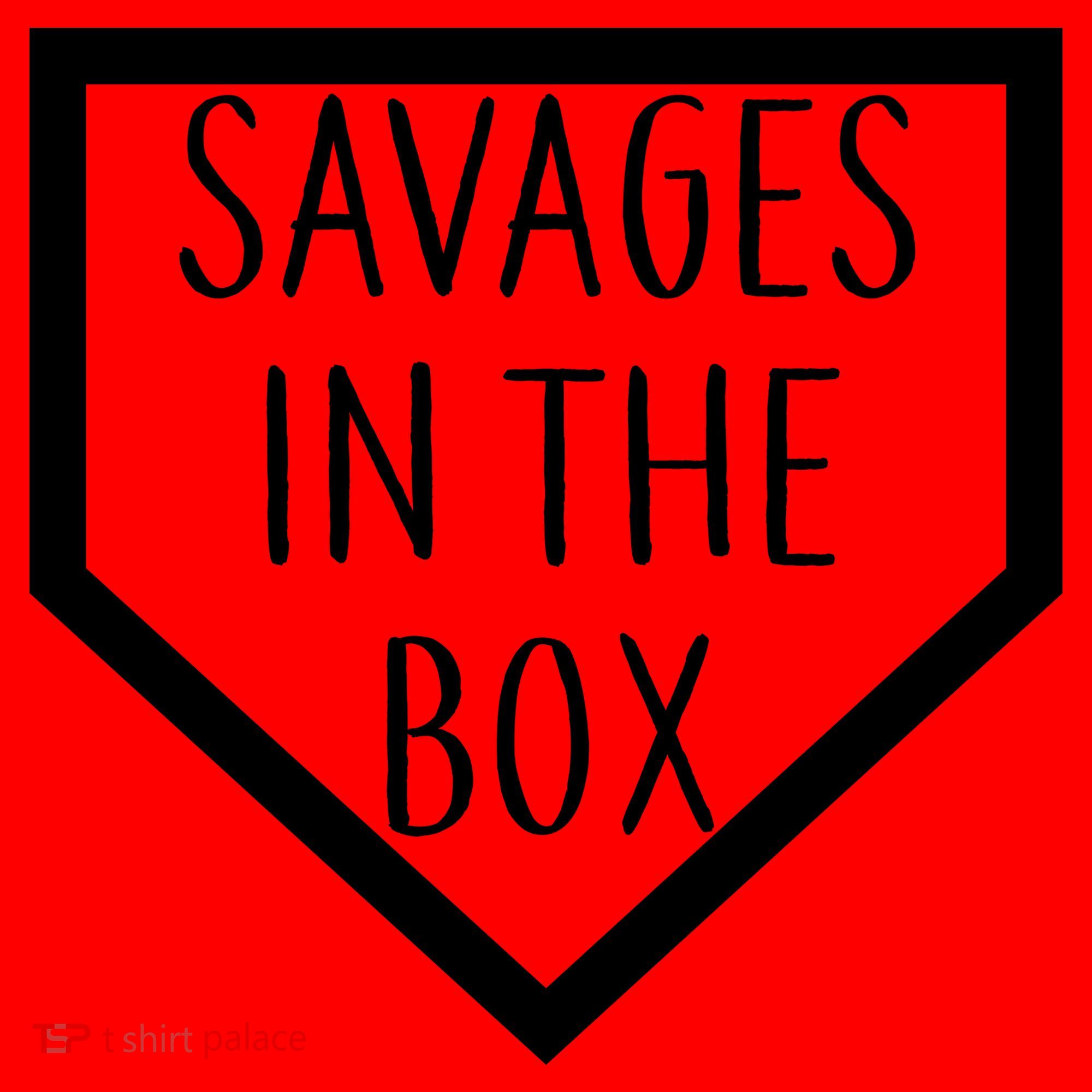 Baseball Savages In The Box Home Plate Santa Hat