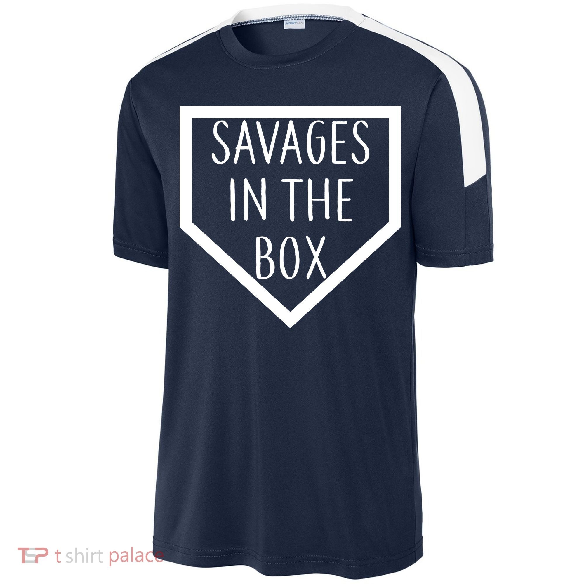 Baseball Savages In The Box Home Plate Sport-Tek Competitor United Soccer Jersey
