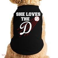 Baseball She Loves The D Los Angeles Doggie Tank thumb 0