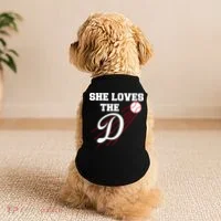 Baseball She Loves The D Los Angeles Doggie Tank thumb 2
