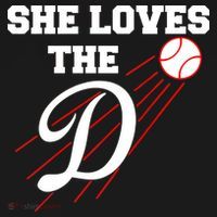 Baseball She Loves The D Los Angeles Doggie Tank thumb 4