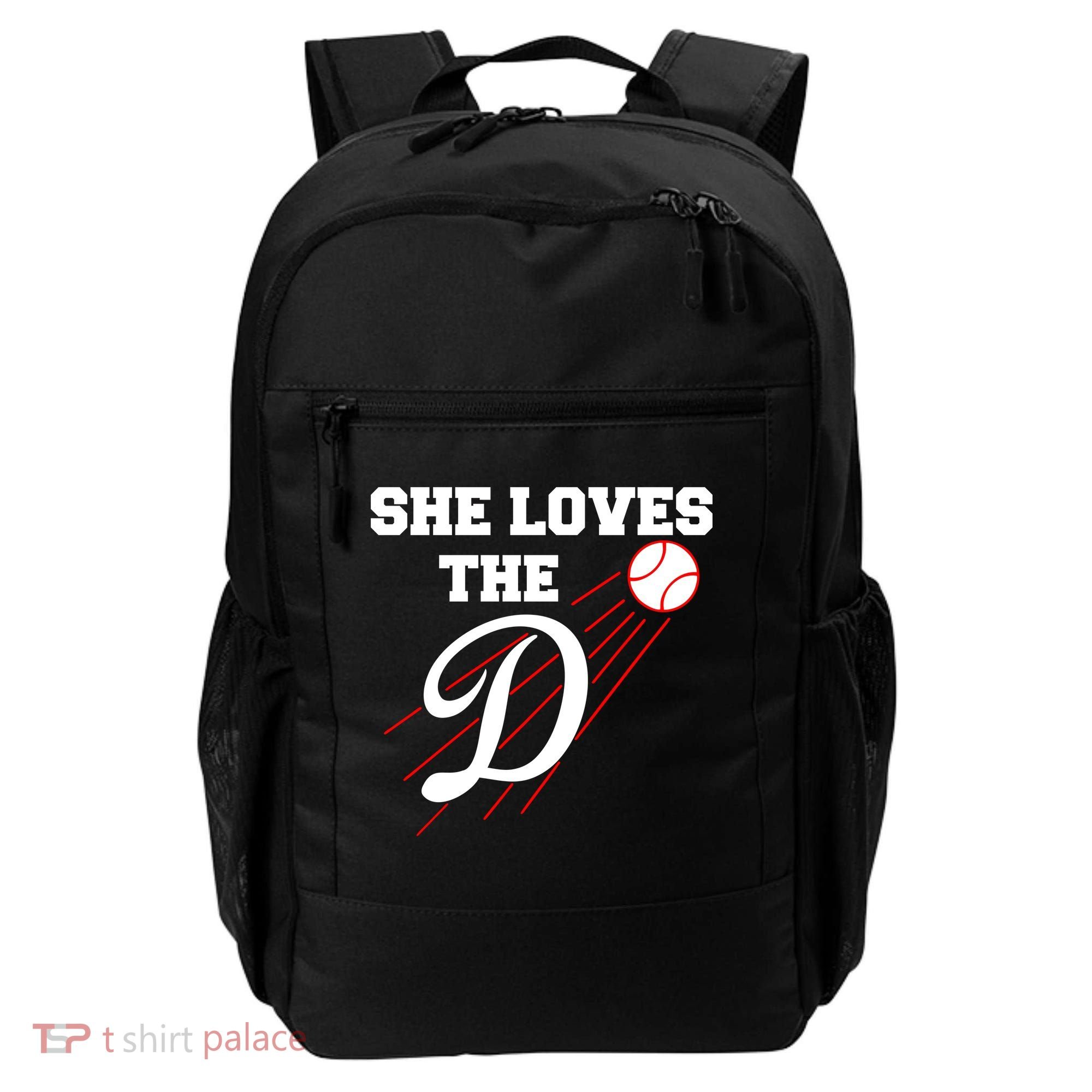 Baseball She Loves The D Los Angeles Backpack