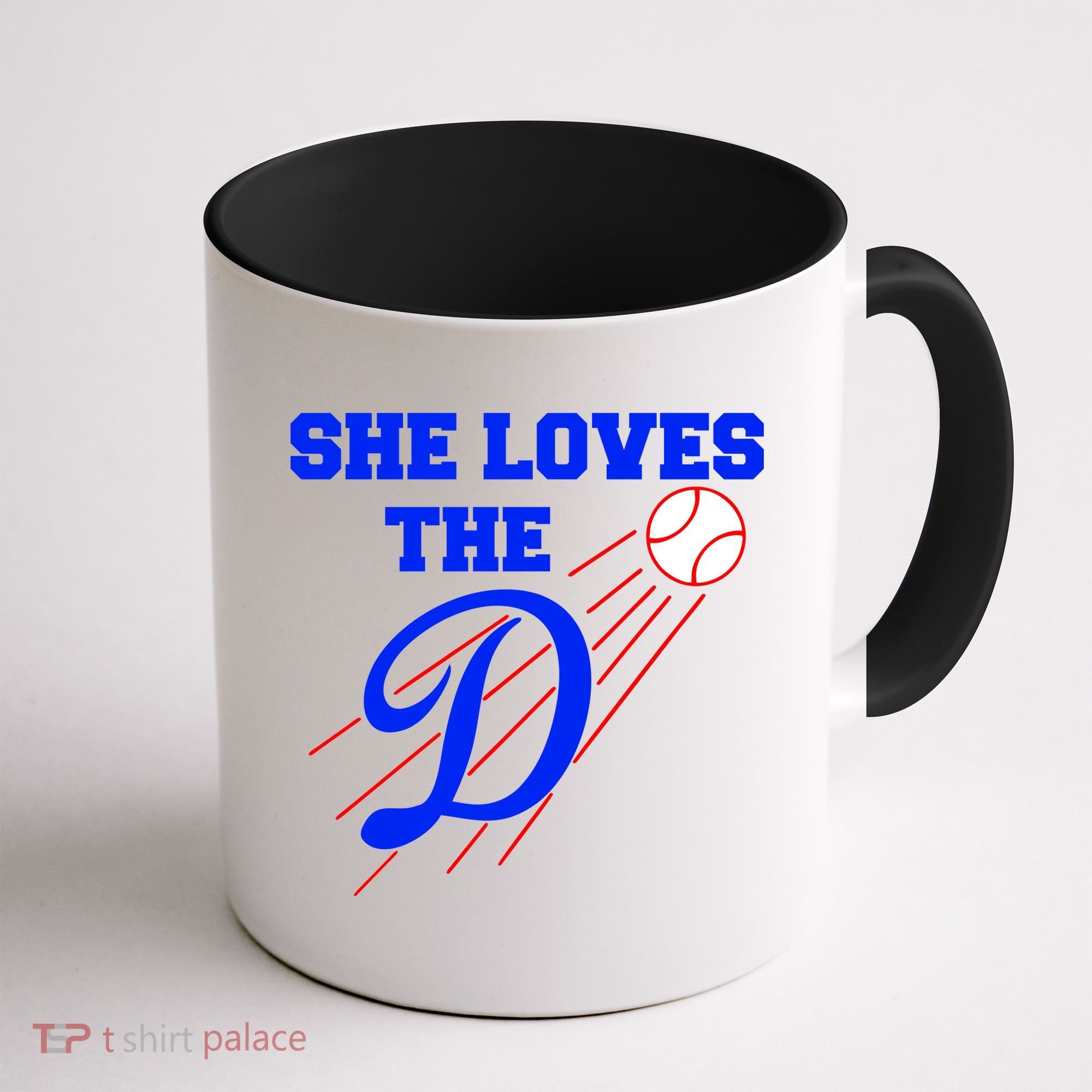 Baseball She Loves The D Los Angeles Coffee Mug