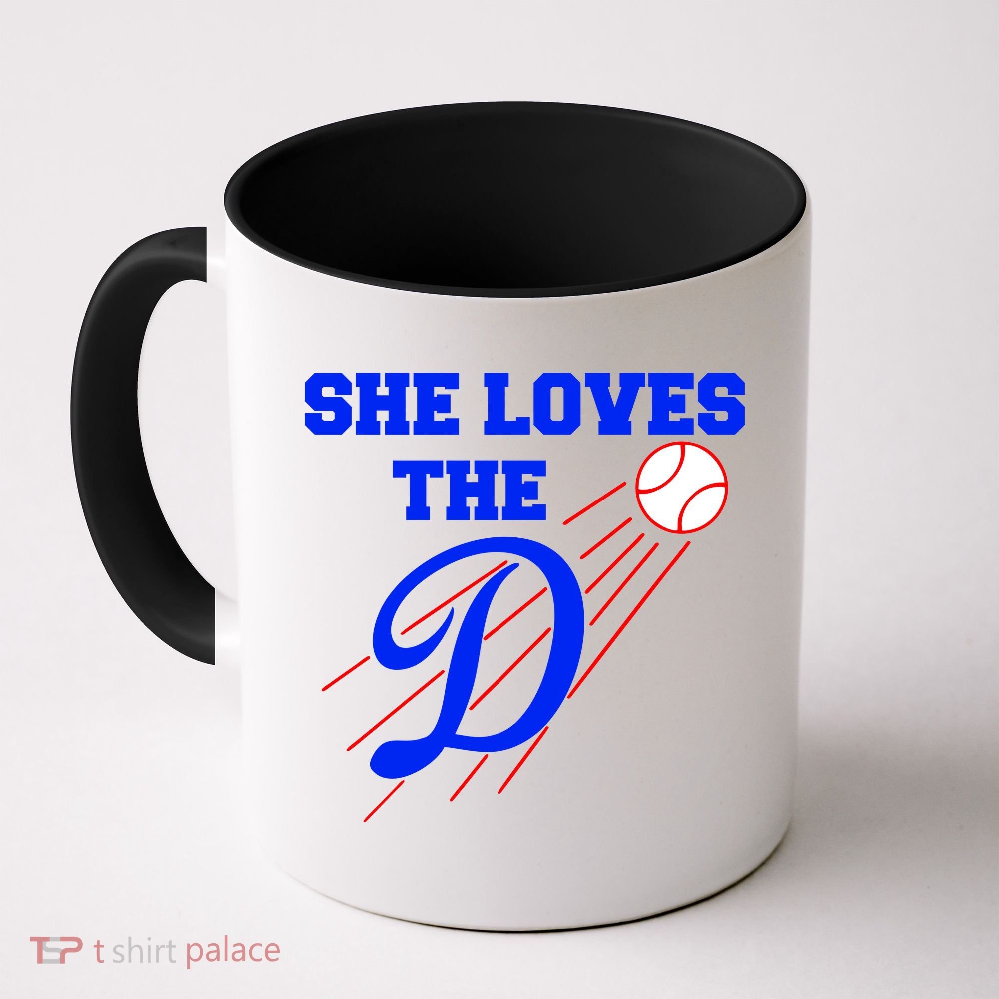 Baseball She Loves The D Los Angeles Coffee Mug