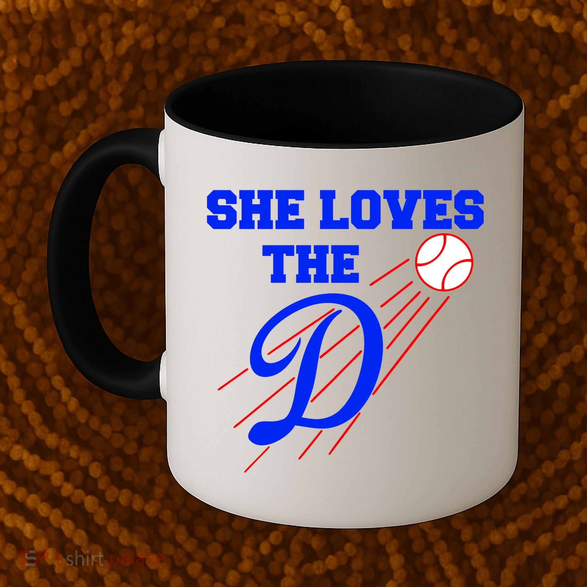 Baseball She Loves The D Los Angeles Coffee Mug