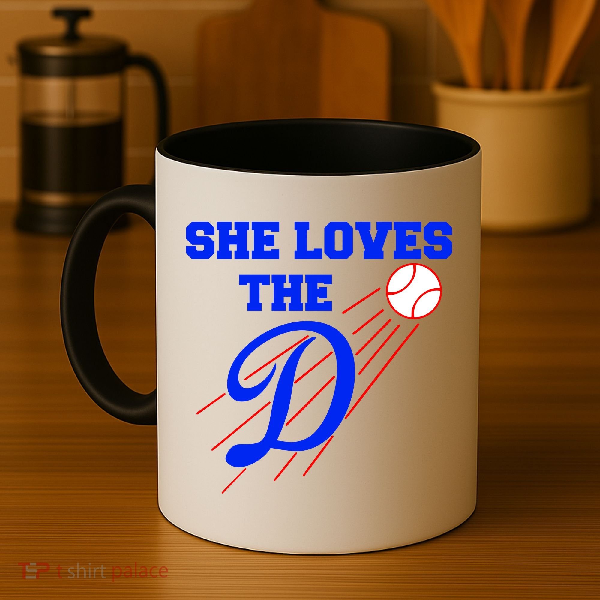 Baseball She Loves The D Los Angeles Coffee Mug