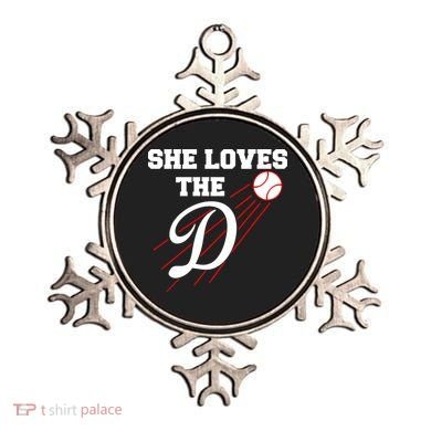 Baseball She Loves The D Los Angeles Ornament