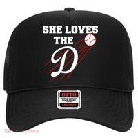 Baseball She Loves The D Los Angeles Hat thumb 0