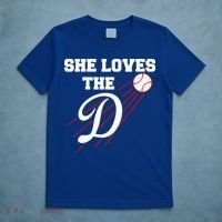 Baseball She Loves The D Los Angeles T-Shirt thumb 5