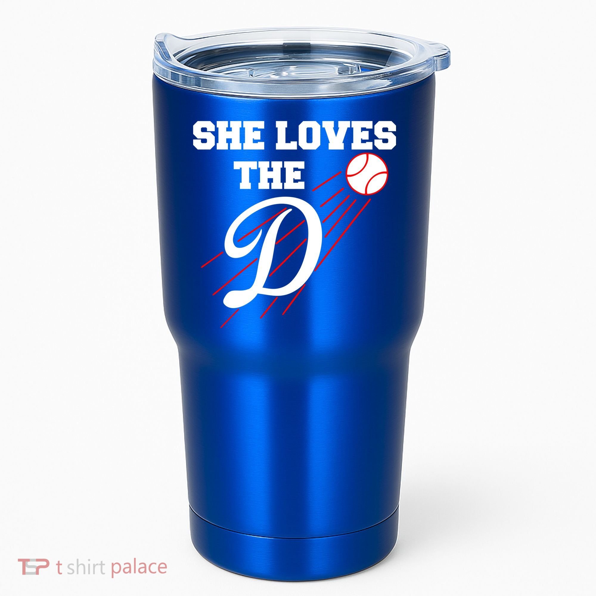 Baseball She Loves The D Los Angeles Tumbler