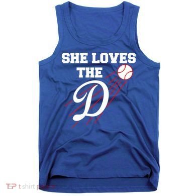 Baseball She Loves The D Los Angeles Tank Top