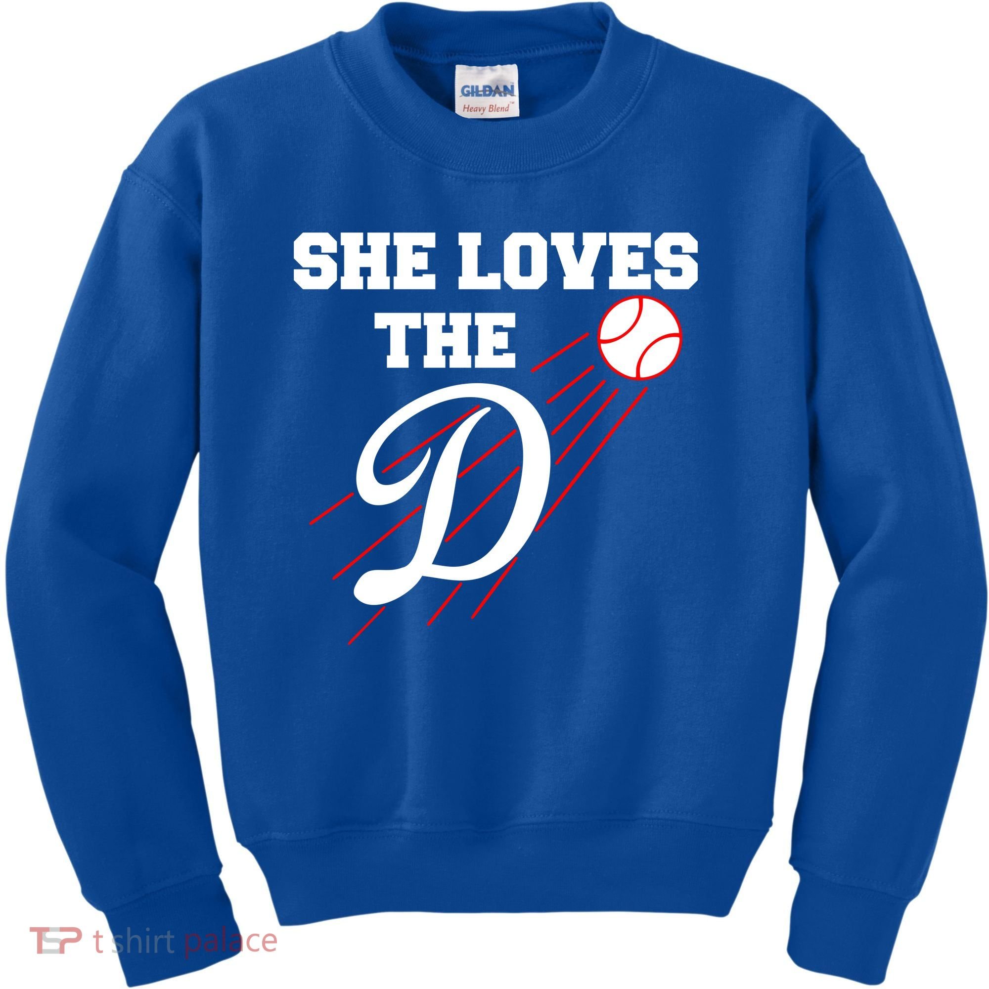 Baseball She Loves The D Los Angeles Kids Sweatshirt