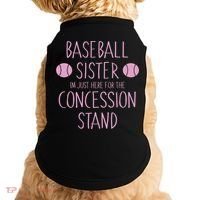Baseball Sister I'm Just Here For The Concession Stand Doggie Tank thumb 0