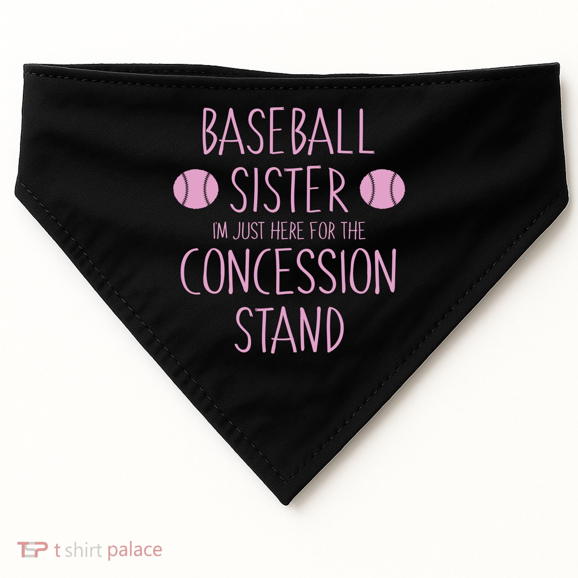 Baseball Sister I'm Just Here For The Concession Stand USA-Made Doggie Bandana