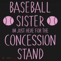 Baseball Sister I'm Just Here For The Concession Stand USA-Made Doggie Bandana thumb 2
