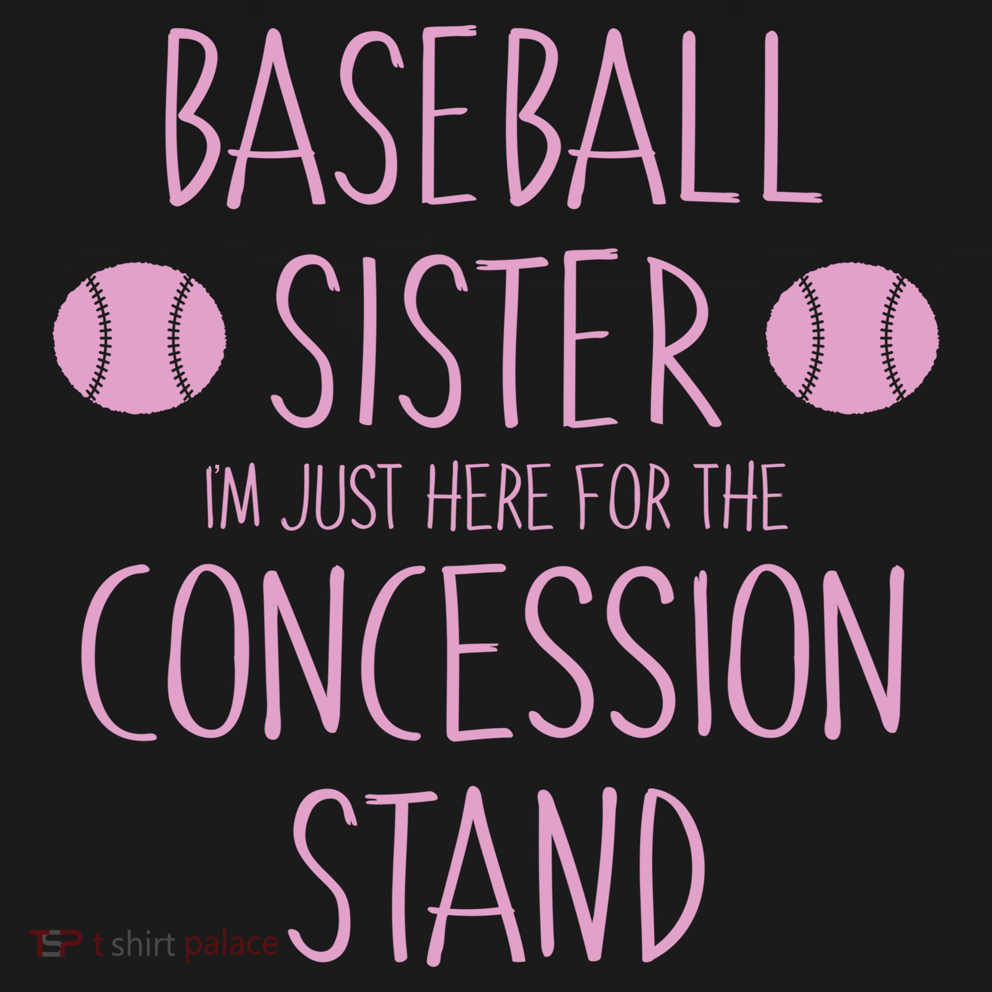 Baseball Sister I'm Just Here For The Concession Stand USA-Made Doggie Bandana