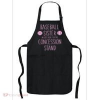 Baseball Sister I'm Just Here For The Concession Stand Apron thumb 0