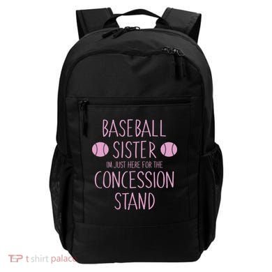 Baseball Sister I'm Just Here For The Concession Stand Backpack