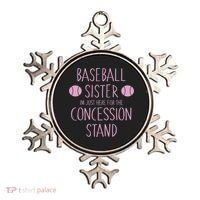 Baseball Sister I'm Just Here For The Concession Stand Ornament thumb 0