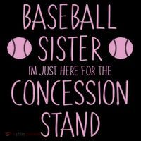 Baseball Sister I'm Just Here For The Concession Stand Baby Bodysuit thumb 2