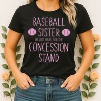 Baseball Sister I'm Just Here For The Concession Stand Women's T-Shirt thumb 2