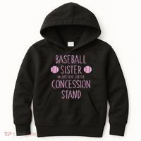 Baseball Sister I'm Just Here For The Concession Stand Kids Hoodie thumb 0