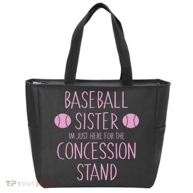 Baseball Sister I'm Just Here For The Concession Stand Tote Bag