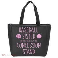 Baseball Sister I'm Just Here For The Concession Stand Tote Bag thumb 0