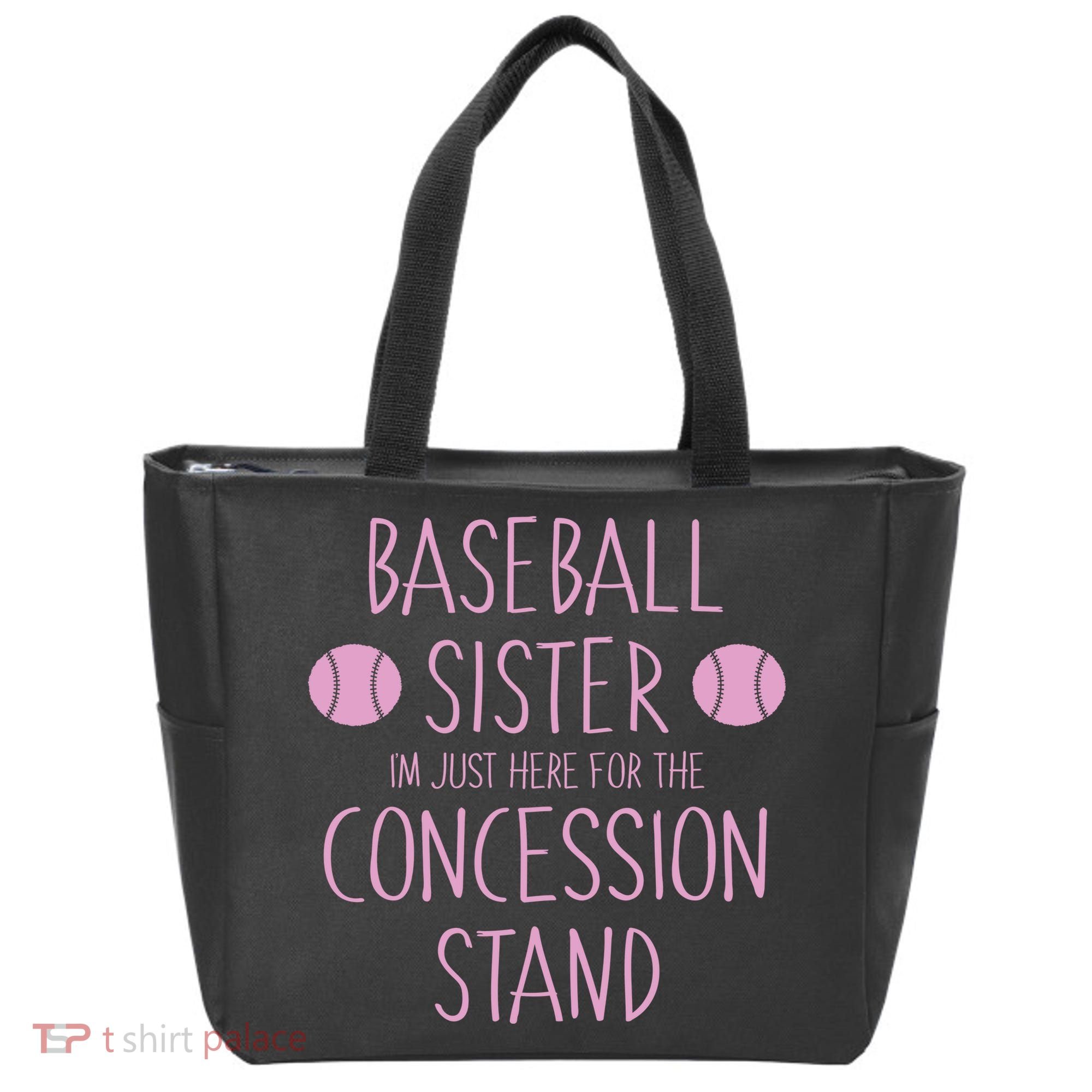 Baseball Sister I'm Just Here For The Concession Stand Tote Bag